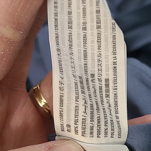 NWT Abercrombie & Fitch Blue Pleated Sleeveless Dress with Deep Vneck size Small - Picture 5 of 10